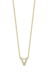 Bony Levy 18k Gold Pavé Diamond Initial Pendant Necklace