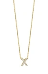 Bony Levy 18k Gold Pavé Diamond Initial Pendant Necklace