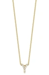 Bony Levy 18k Gold Pavé Diamond Initial Pendant Necklace