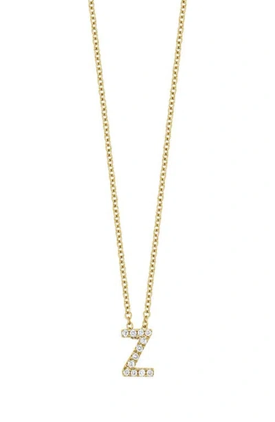 Bony Levy 18k Gold Pavé Diamond Initial Pendant Necklace In 18k Yellow Gold - Z