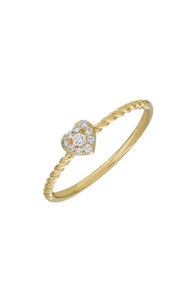 Bony Levy 18k Gold Pavé Heart Diamond Ring In 18k Yellow Gold