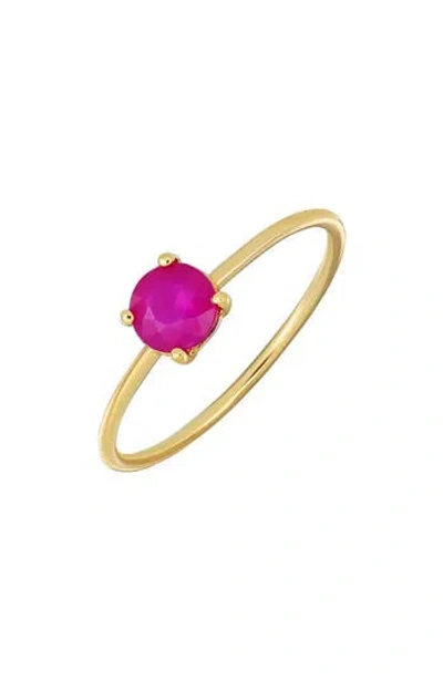 Bony Levy 18k Gold Ruby Solitaire Ring