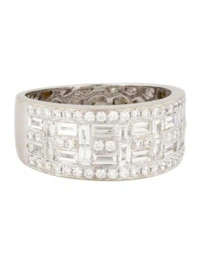 Pre-owned Bony Levy 18k Multi-cut Diamond Gatsby Band Ring