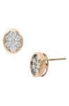 Bony Levy 18k Rose Gold Pavé Diamond Oval Stud Earrings In 18k Rose Gold