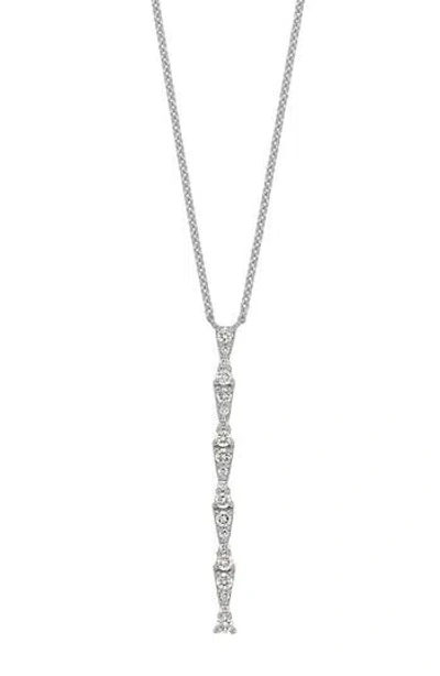 Bony Levy 18k White Gold Aviva Diamond Pendant Necklace In Metallic