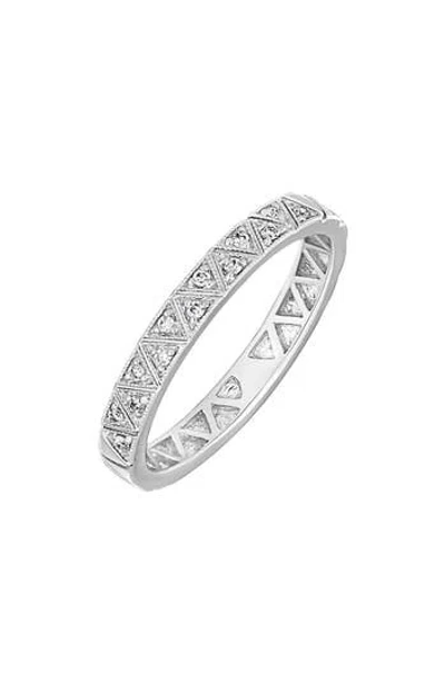 Bony Levy 18k White Gold Diamond Band Ring In Silver