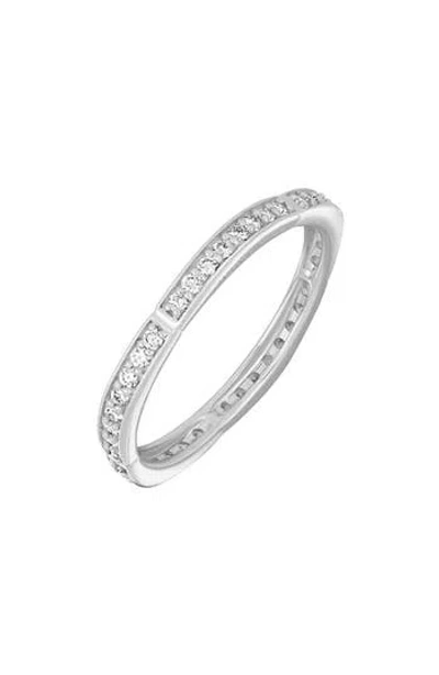 Bony Levy 18k White Gold Diamond Stackable Ring In Metallic