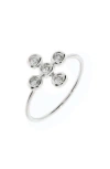 Bony Levy 18k White Gold Diamond Stackable Ring In Silver