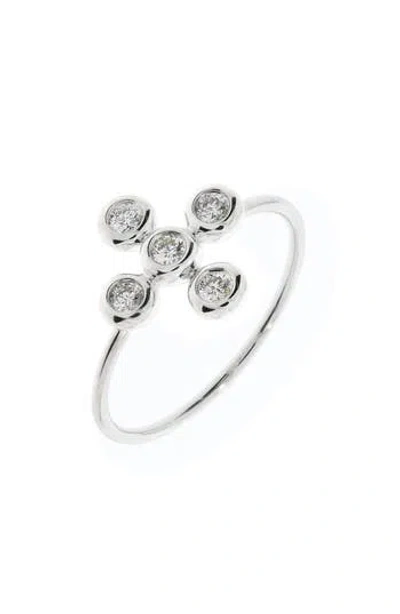 Bony Levy 18k White Gold Diamond Stackable Ring In Silver