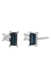 Bony Levy 18k White Gold El Mar Sapphire & Diamond Stud Earrings In 18k White Gold