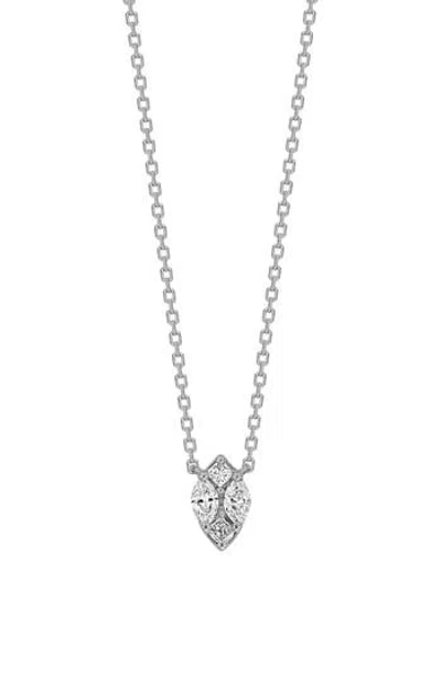 Bony Levy 18k White Gold Mika Diamond Pendant Necklace In Metallic