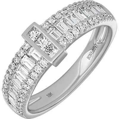 Bony Levy 18k White Gold Mixed Diamond Ring