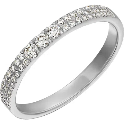 Bony Levy 18k White Gold Pavé Diamond Stackable Ring