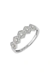 BONY LEVY BONY LEVY 18K WHITE GOLD PAVE DIAMOND STACKABLE RING