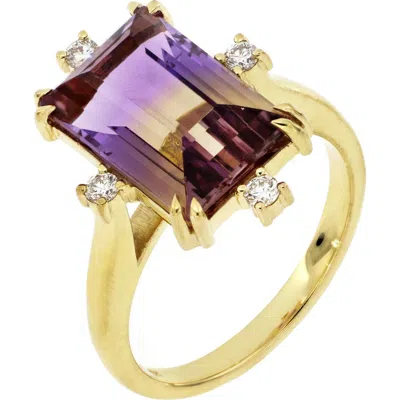 Bony Levy 18k Yellow Gold Ametrine & Diamond Ring
