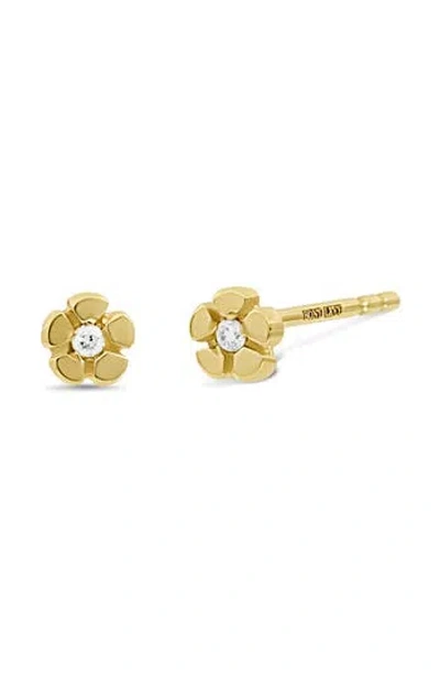 Bony Levy 18k Yellow Gold Diamond Flower Stud Earrings In Neutral
