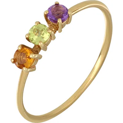 Bony Levy 18k Yellow Gold Three-stone Stackable Ring