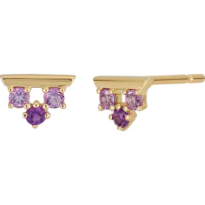 Bony Levy Amethyst Stud Earrings In Gold