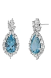 Bony Levy Aquamarine & Diamond Drop Earrings In Silver