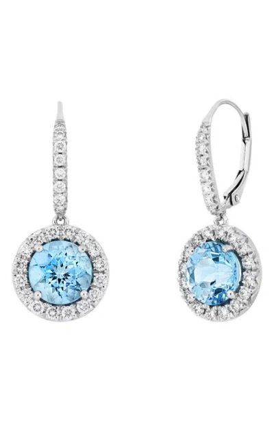 Bony Levy Aquamarine & Diamond Earrings In White Gold/dia/aqua