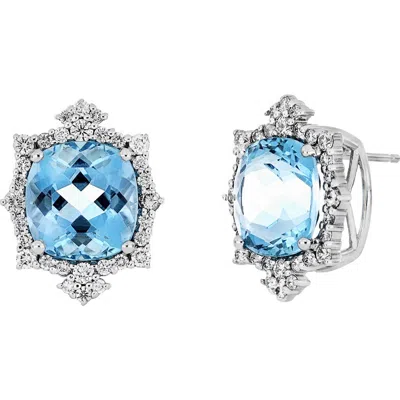 Bony Levy Aquamarine Stud Earrings In Blue