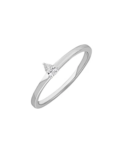 Bony Levy Audrey 18k 0.10 Ct. Tw. Diamond Stackable Ring In Metallic