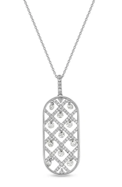 Bony Levy Audrey 18k Gold Dancing Diamond Pendant Necklace In Black