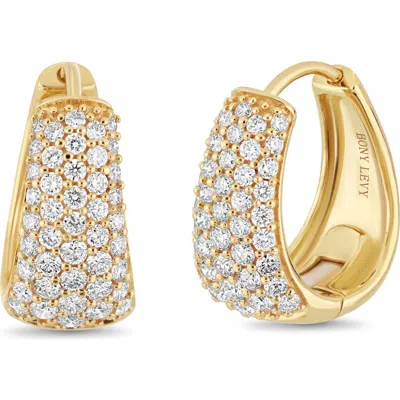 Bony Levy Audrey 18k Gold Diamond Huggie Hoop Earrings