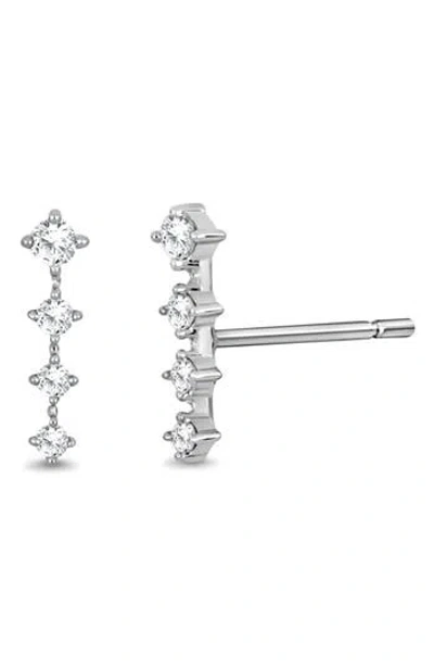 Bony Levy Audrey 18k White Gold Diamond Bar Stud Earrings In Metallic