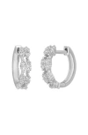 Bony Levy Audrey 18k White Gold Diamond Huggie Hoop Earrings In Metallic