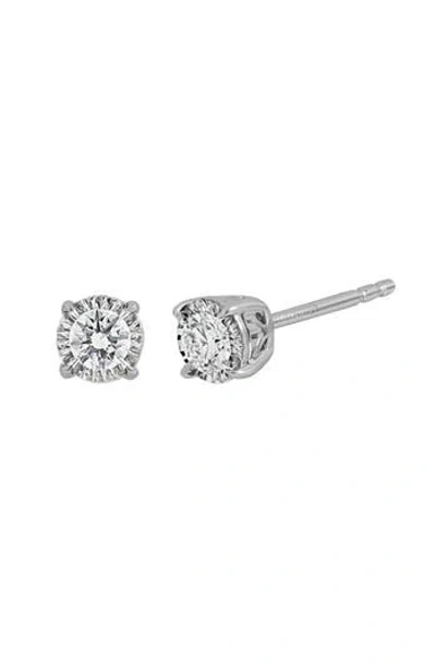 Bony Levy Audrey 18k White Gold Round Diamond Stud Earrings In Metallic