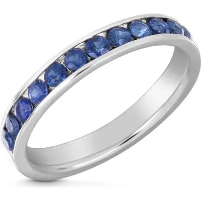 Bony Levy Audrey 18k White Gold Sapphire Stackable Ring In 18kw