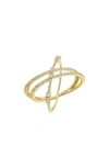 Bony Levy Audrey Crossover Diamond Ring In 18k Yellow Gold