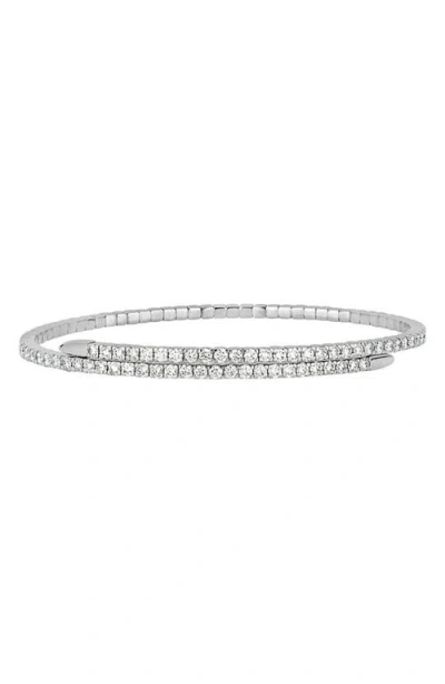 Bony Levy Audrey Diamond Bypass Bangle In Silver