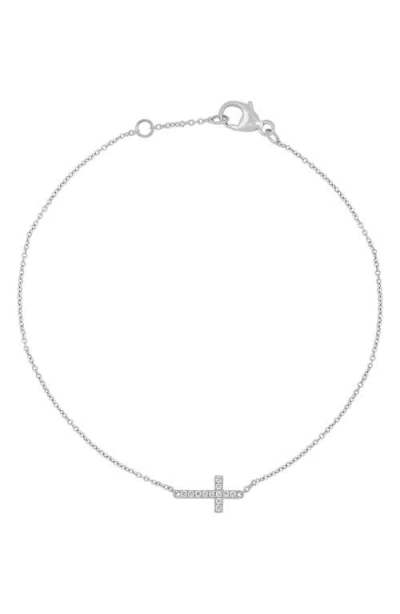 Bony Levy Audrey Diamond Cross Bracelet In Silver