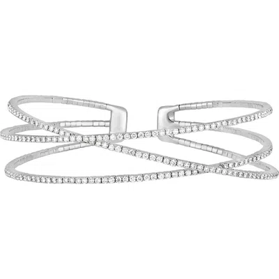 Bony Levy Audrey Diamond Cuff Bracelet In Silver