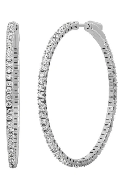 Bony Levy Audrey Diamond Flex Hoop Earrings In Metallic