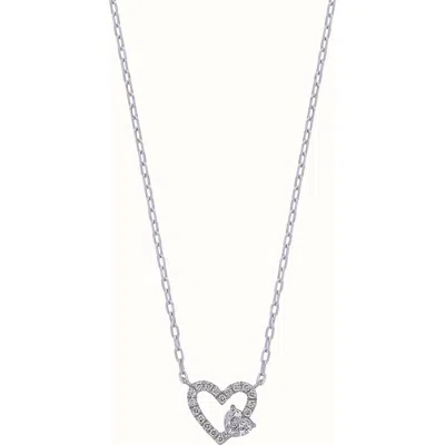 Bony Levy Audrey Diamond Heart Pendant Necklace In Silver