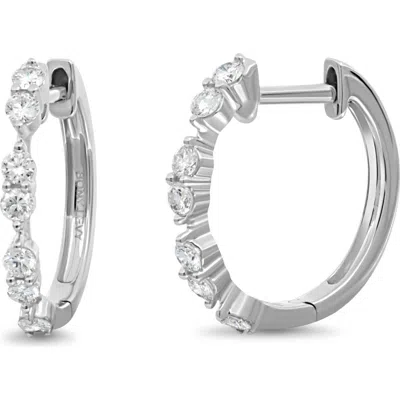 Bony Levy Audrey Diamond Hoop Earrings In 18k White Gold/ Diamond