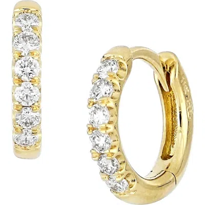 Bony Levy Audrey Diamond Huggie Hoop Earrings In Yellow Gold/diamond