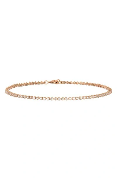 Bony Levy Audrey Diamond Tennis Bracelet In Rose Gold/diamond