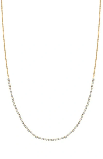 Bony Levy Audrey Frontal Diamond Tennis Necklace In Gold