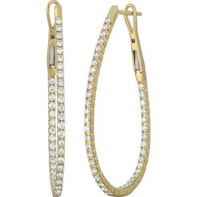 Bony Levy Audrey Inside Out Diamond Hoop Earrings In Gold