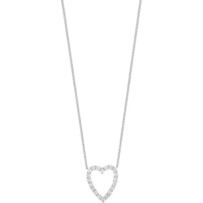 Bony Levy Audrey Open Heart Diamond Pendant Necklace (nordstrom Exclusive) In 18kw 20rd0.357