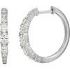 Bony Levy Audrey Oval & Round Diamond Huggie Hoop Earrings