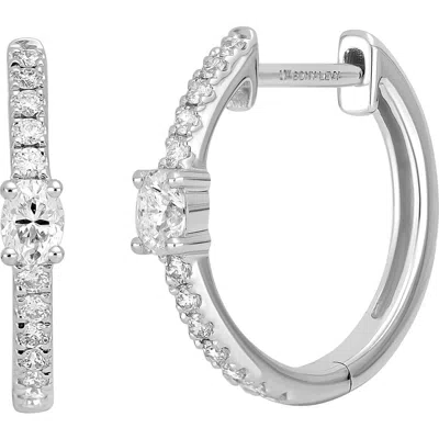Bony Levy Audrey Oval Diamond Hoop Earrings (nordstrom Exclusive) In Metallic