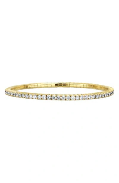 Bony Levy Audrey Stretchy Diamond Tennis Bracelet In Yellow Gold/ Diamond
