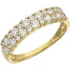Bony Levy Audrey Two-row Diamond Ring In 18k Yellow Gold
