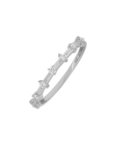 Bony Levy Aviva 18k 0.13 Ct. Tw. Diamond Stackable Ring In Metallic