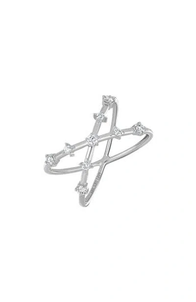 Bony Levy Aviva 18k White Gold Diamond Crossover Ring In Metallic
